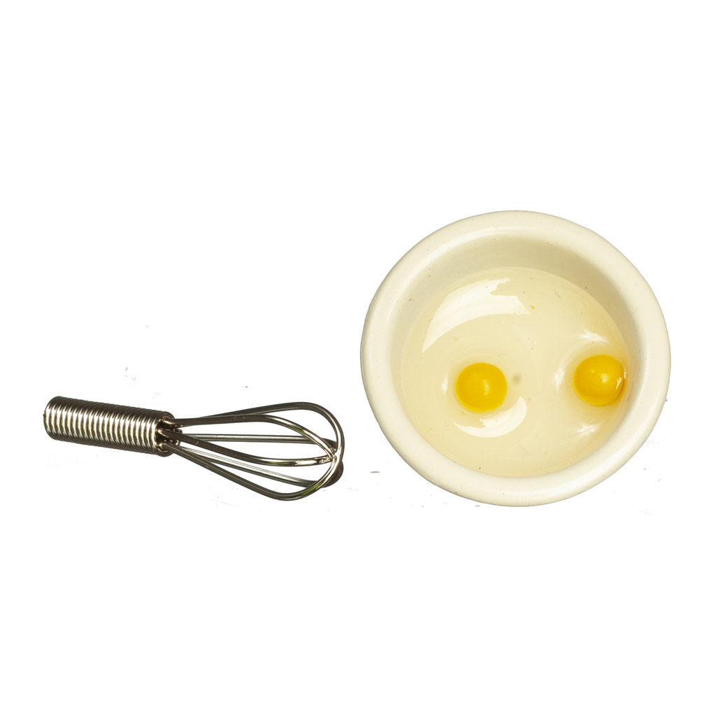 Eggs with Whisk Dollhouse Miniature