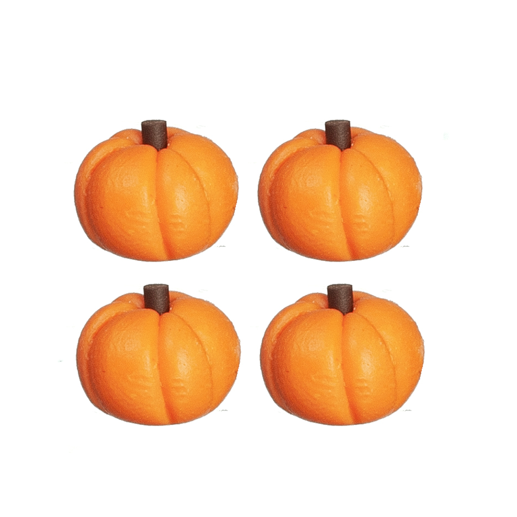 Dollhouse Miniature Food 1 Inch Scale Sugar Pumpkins Set of 4