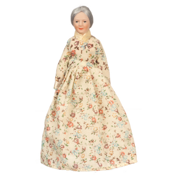 1 Inch Scale Modern Grandma Miniature Doll