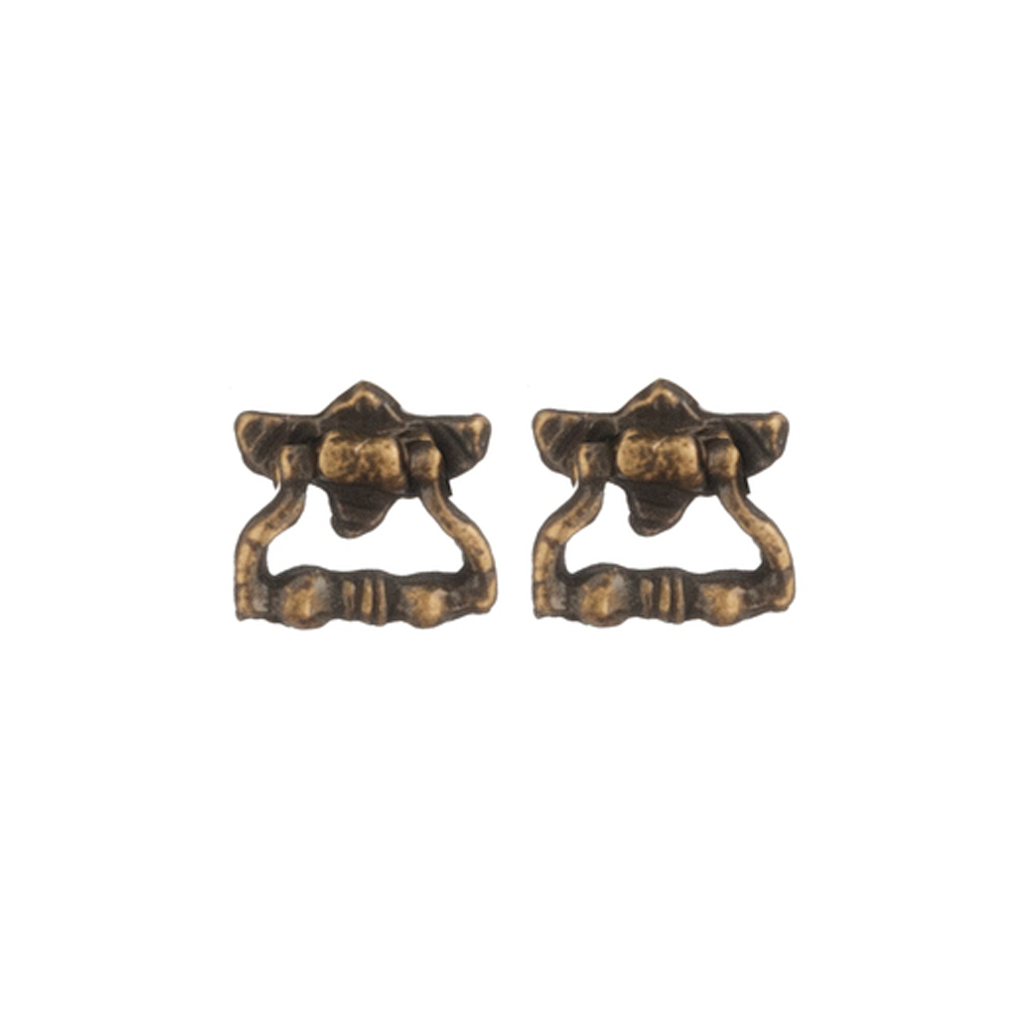 1 Inch Scale Dollhouse Antique Brass Door Knocker and Pull Set of 2 ...