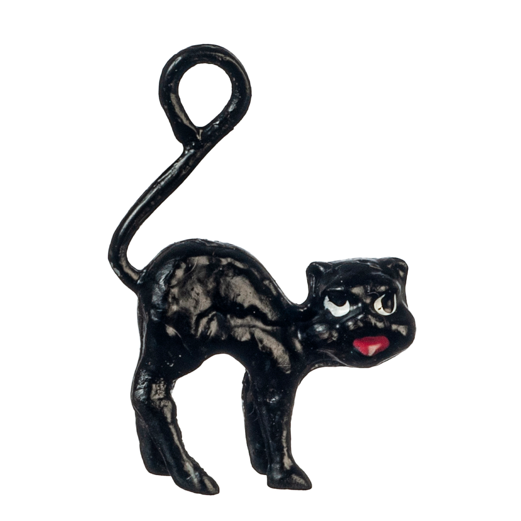 Dollhouse Miniature 1 Inch Scale Black Cat Halloween