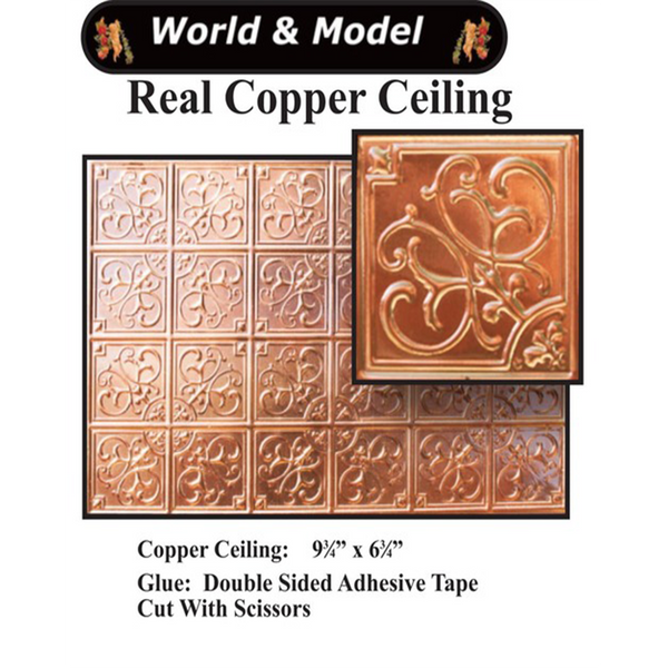 World and Model Copper Dollhouse Ceiling Panel 36002