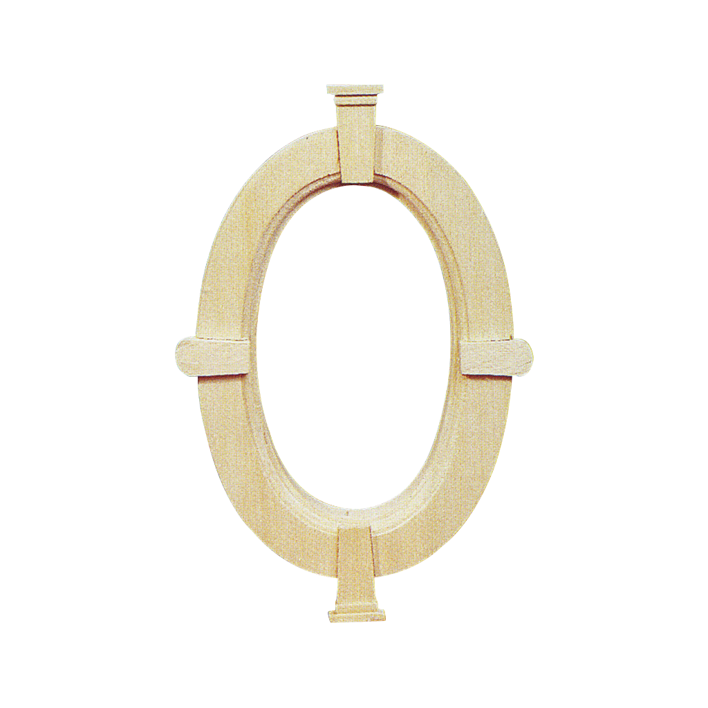 oval wooden window for dollhouse