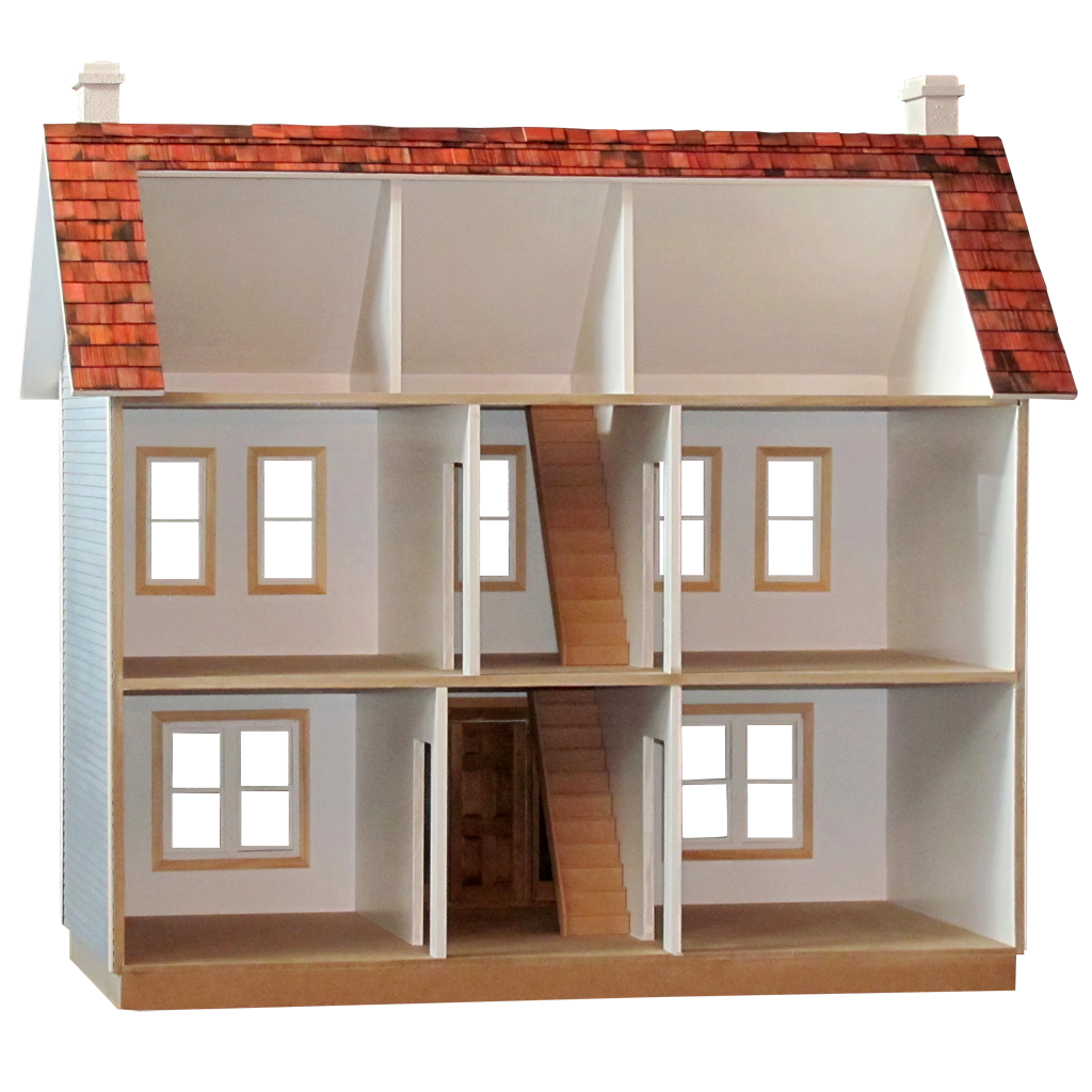 Wooden Dollhouse Kit The Stockbridge House Kit