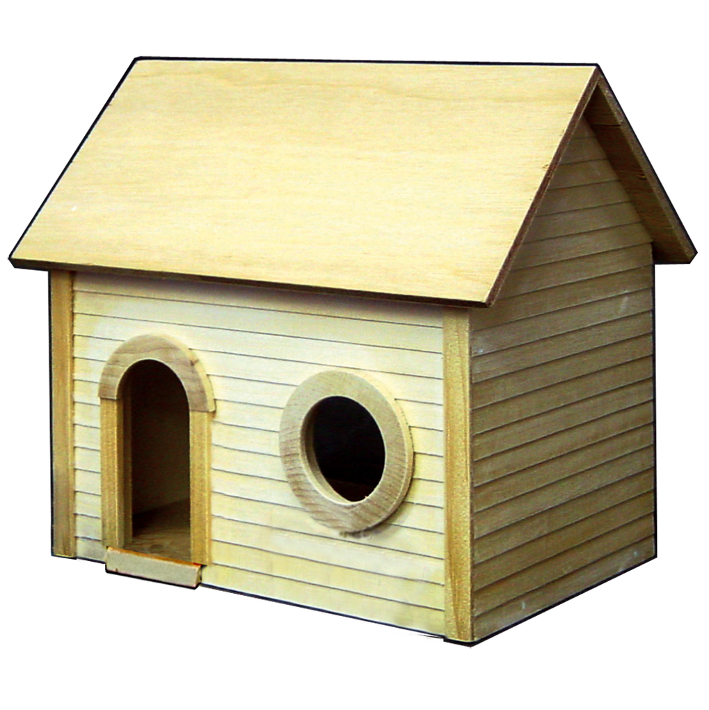 Unfinished Wooden Dollhouse Kits in 1-Inch & 1/2-Inch Scales, 1/12 ...