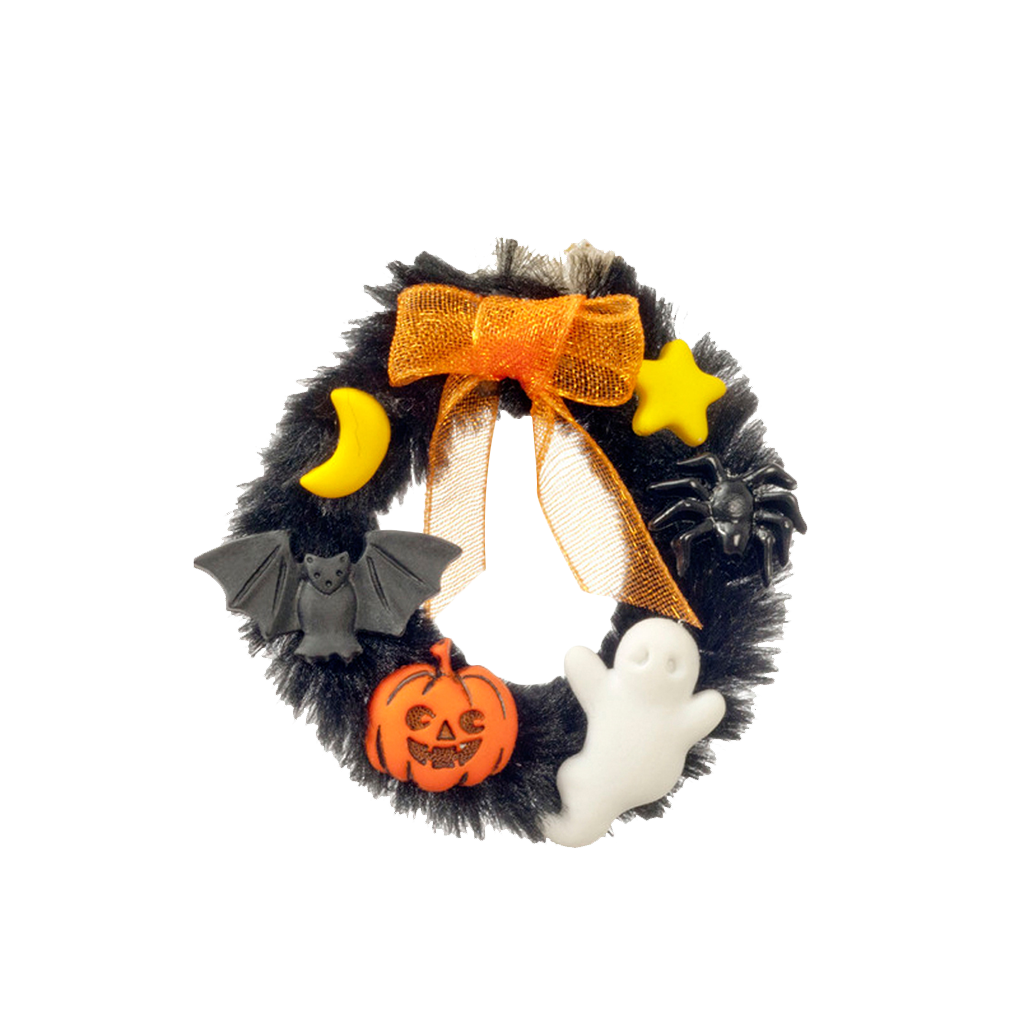 Dollhouse Miniature 1 Inch Scale Halloween Wreath