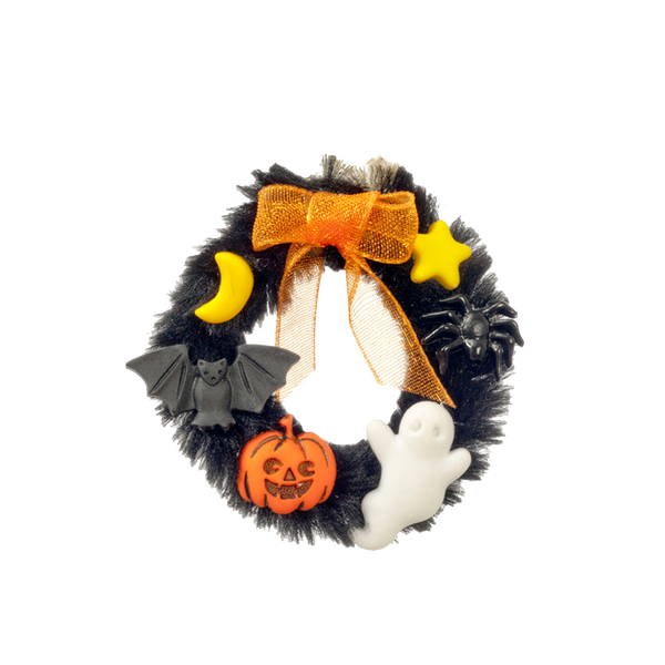 Dollhouse Miniature 1 Inch Scale Halloween Wreath