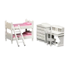 Scale Dollhouse Bunk Beds Set with Pink Bedding