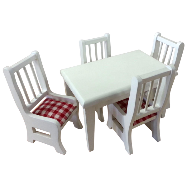 Wooden Dollhouse Dining Room Set