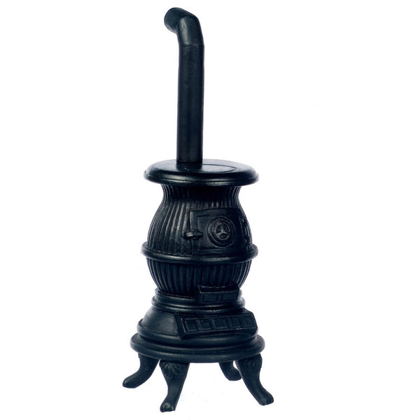 Dollhouse Miniature Black Pot Belly Stove