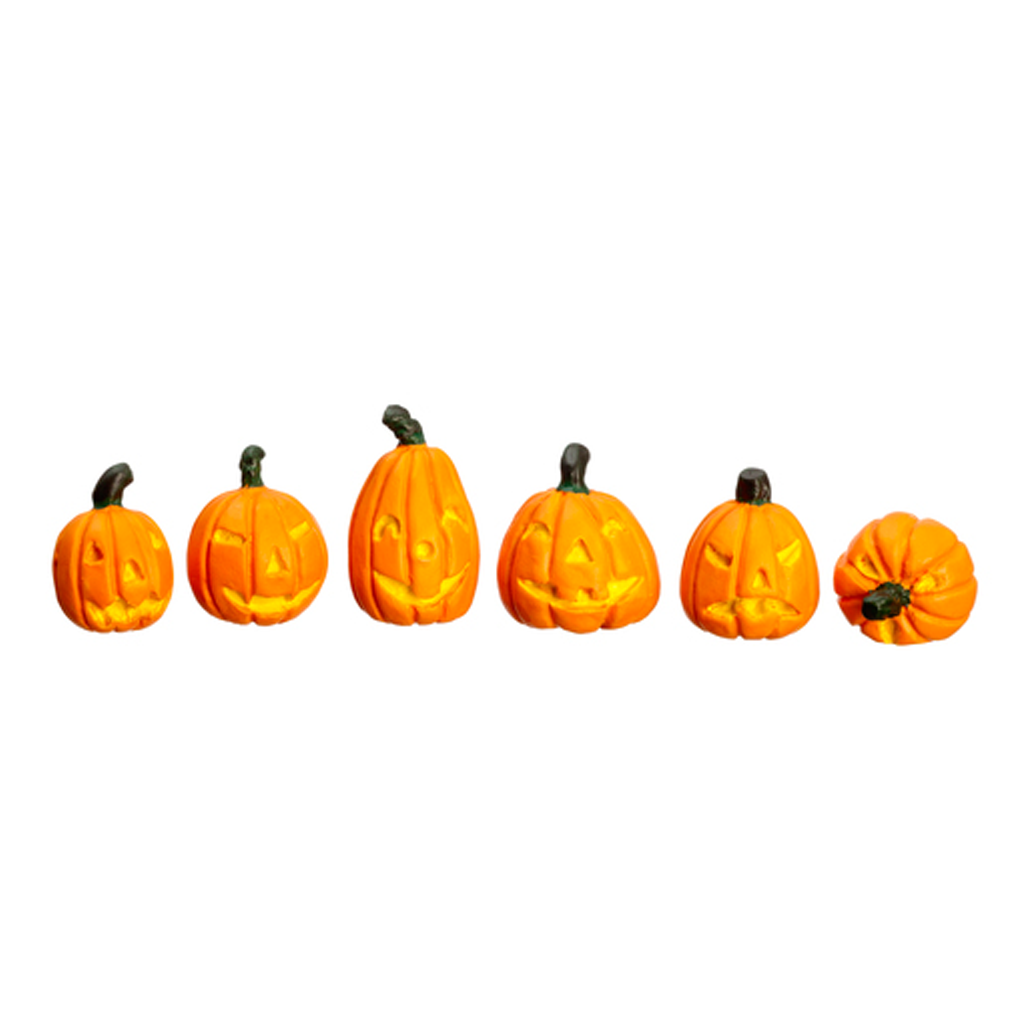 1-inch scale Halloween pumpkins set, dollhouse miniature food display