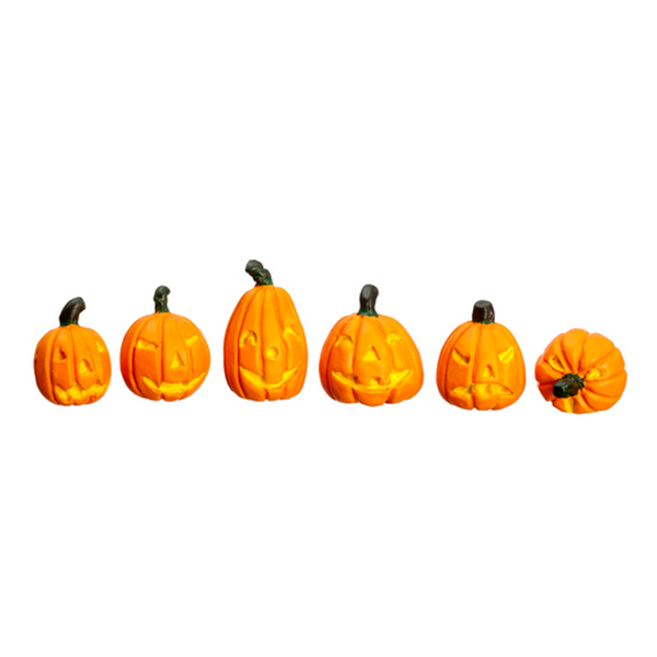 1-inch scale Halloween pumpkins set, dollhouse miniature food display