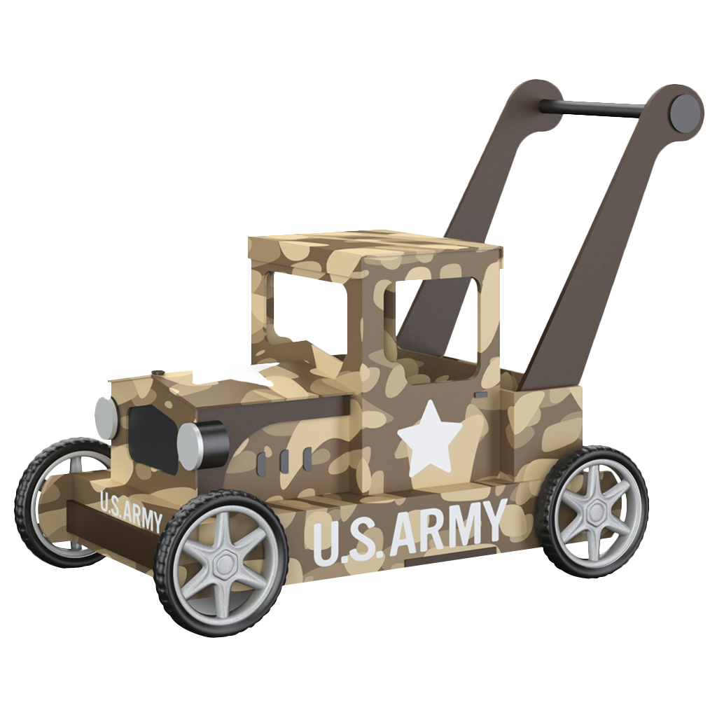 The Classic army  color Truck Walker Toys Unfinished Kit