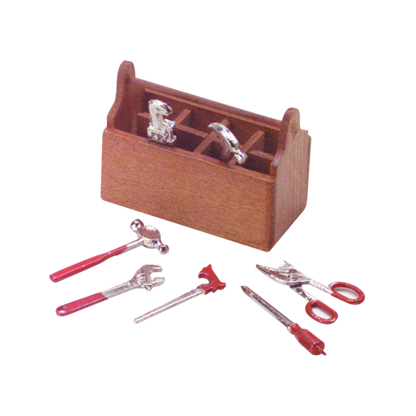 1 Inch Scale Dollhouse Miniature Tool Box with Tools